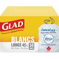 Tall 45L Febreze Garbage Bags, Regular, 24" W x 28" L, White Sidevic Inc.