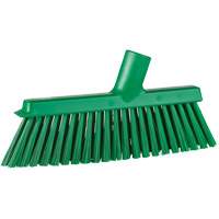 Dustpan Broom with Angled Thread, Medium Bristles, 10", Polyester, Green Sidevic Inc.