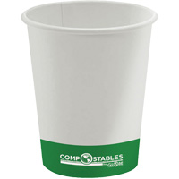 Gobelets en papier compostable chaud/froid &agrave; paroi simple, 8 oz, Multicolore Sidevic Inc.