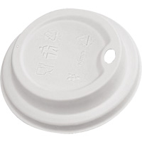 Couvercles &agrave; boire en d&ocirc;me blanc compostables Sidevic Inc.
