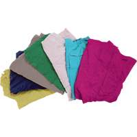 Recycled Material Wiping Rags, Cotton, Mix Colours, 10 lbs. Sidevic Inc.