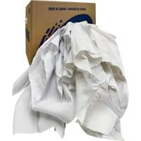 Chiffons recycl&eacute;s, Coton, Blanc, 10 lb Sidevic Inc.