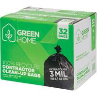 Green Home Garbage Bags, Strong, 33" W x 48" L, 3 mils, Black, 159 L (42 Gal.) Capacity Sidevic Inc.