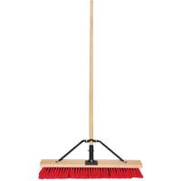 Push Broom with Braced Handle, 24", Medium, PVC Bristles Sidevic Inc.