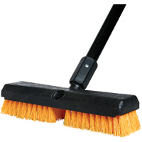 Cleaning Brush with Handle, 10" L, Polypropylene Bristles, Black/Red Sidevic Inc.