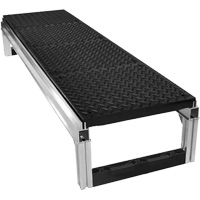 Trousse de plateforme de travail modulaire en aluminium avec surface &agrave; relief &agrave; larmes FOUNDATION, 18" la x 72" pr, Capacit&eacute; de 400 lb, Enti&egrave;rement soud&eacute; Sidevic Inc.