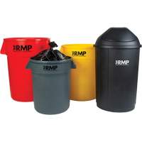 Bac &agrave; d&eacute;chets demi-rond avec couvercle, Poly&eacute;thyl&egrave;ne, 21 gal. US Sidevic Inc.