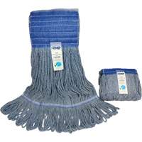 Wide-Band Mop Head, Antimicrobial/Floor Finishing/Specialty, Cotton/Rayon/Synthetic, Loop Style Sidevic Inc.