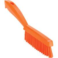 Narrow Hand Brush with Short Handle, Extra Stiff Bristles, 11-4/5" Long, Orange Sidevic Inc.