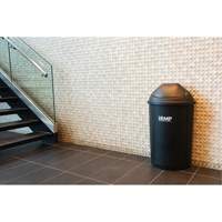 Bac &agrave; d&eacute;chets demi-rond avec couvercle, Poly&eacute;thyl&egrave;ne, 21 gal. US Sidevic Inc.