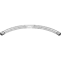 90° Curved Curtain Partition Track with Splicers, 3' L Sidevic Inc.