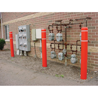 Polyethylene Bollard Covers, 6-5/8" Dia. x 72" L, Red Sidevic Inc.