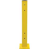 Poteau double pour barri&egrave;re de s&eacute;curit&eacute;, Acier, 5" lo x 44" h, Jaune s&eacute;curit&eacute; OSHA Sidevic Inc.