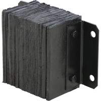 Laminated Dock Bumper, Horizontal, Rubber, 12" W x 6" D x 10" H Sidevic Inc.