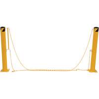 Syst&egrave;me de bornes de protection et chaînes pour quai, Acier, 42" h x 6-5/8" la, Jaune Sidevic Inc.