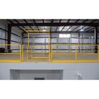 Mezzanine Safety Gate, 68-1/2" L x 42" H, 80-1/16" Raised, Yellow Sidevic Inc.