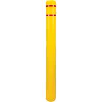 Capuchon en poly&eacute;thyl&egrave;ne pour borne de protection, 4-1/2" dia. x 52" l, Rouge/Jaune Sidevic Inc.