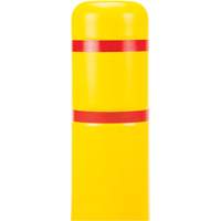 Capuchon en poly&eacute;thyl&egrave;ne pour borne de protection, 4-1/2" dia. x 52" l, Rouge/Jaune Sidevic Inc.