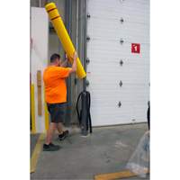 Capuchon en poly&eacute;thyl&egrave;ne pour borne de protection, 4-1/2" dia. x 52" l, Rouge/Jaune Sidevic Inc.