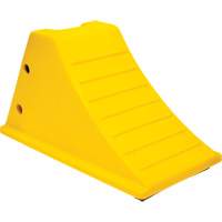 Cales de roue avec surface antid&eacute;rapante en caoutchouc, Polyur&eacute;thane, Jaune, 11-1/4" la x 21" p x 12-1/4" h Sidevic Inc.