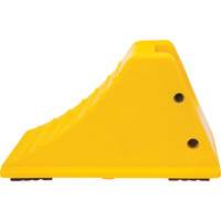 Cales de roue avec surface antid&eacute;rapante en caoutchouc, Polyur&eacute;thane, Jaune, 11-1/4" la x 21" p x 12-1/4" h Sidevic Inc.