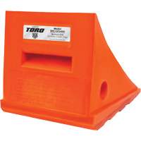15 Ton General Purpose Wheel Chock, Urethane, Orange Sidevic Inc.