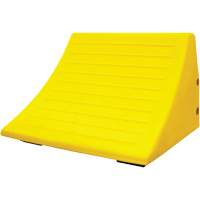 70 Ton Large Equipment Wheel Chock with Handle, Urethane, Yellow Sidevic Inc.
