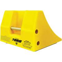 70 Ton Large Equipment Wheel Chock with Handle, Urethane, Yellow Sidevic Inc.