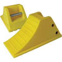 40 Ton Large Equipment Wheel Chock with Grip Pads, Urethane, Yellow Sidevic Inc.