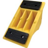 75 Ton Large Equipment Wheel Chock with Grip Pads, Urethane, Yellow Sidevic Inc.