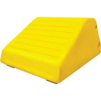 255 Ton Large Equipment Wheel Chock with Handle & Hole, Urethane, Yellow Sidevic Inc.