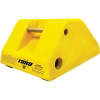 255 Ton Large Equipment Wheel Chock with Handle & Hole, Urethane, Yellow Sidevic Inc.