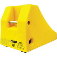 400 Ton Large Equipment Wheel Chock with Handle & Hole, Urethane, Yellow Sidevic Inc.