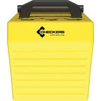 Checkers Safety Heavy-Duty Ultra Class Mining Wheel Chock, HDPE, Yellow, 14-1/2" W x 17-1/2" D x 16" H Sidevic Inc.