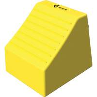 Checkers Safety Heavy-Duty Ultra Class Mining Wheel Chock without Bracket, HDPE, Yellow, 14-1/2" W x 17-1/2" D x 16" H Sidevic Inc.