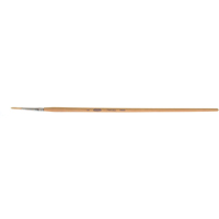 Pinceau de forme ronde en soies blanches pures pour marquage, Largeur de la brosse de 9/64", Soie blanche, Manche &agrave; Bois Sidevic Inc.