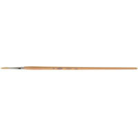 Pinceau de forme ronde en soies blanches pures pour marquage, Largeur de la brosse de 5/32", Soie blanche, Manche &agrave; Bois Sidevic Inc.
