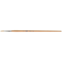 Pure White Bristle Round Marking Paint Brush, 3/16" Brush Width, White China, Wood Handle Sidevic Inc.