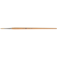 Pure White Bristle Round Marking Paint Brush, 7/32" Brush Width, White China, Wood Handle Sidevic Inc.