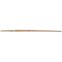 Pure White Bristle Round Marking Paint Brush, 9/32" Brush Width, White China, Wood Handle Sidevic Inc.