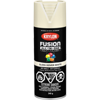 Fusion All-In-One Spray Paint, Dover White, Gloss, 12 oz., Aerosol Can Sidevic Inc.