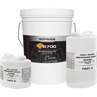 &eacute;poxy d&eacute;coratif 100 % de solides 6700, 3 gal., &eacute;poxy, Tr&egrave;s brillant, Transparent Sidevic Inc.