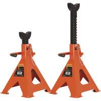 856A Jack Stands, Locking Handle/Ratchet, 6 Ton(s) Capacity, 15-1/2" - 24" H Sidevic Inc.