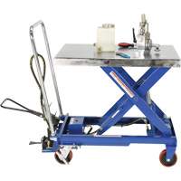 Pneumatic Hydraulic Scissor Lift Table, Steel, 32-1/2" L x 19-3/4" W, 1000 lbs. Cap. Sidevic Inc.