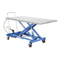 Pneumatic Hydraulic Scissor Lift Table, Steel, 63" L x 31-1/2" W, 1000 lbs. Cap. Sidevic Inc.