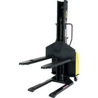 Narrow Mast Powered Lift Stacker, Electric Operated, 1500 lbs. Capacity, 63" Max Lift Sidevic Inc.