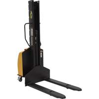 Narrow Mast Powered Lift Stacker, Electric Operated, 1000 lbs. Capacity, 63" Max Lift Sidevic Inc.