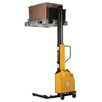 Narrow Mast Powered Lift Stacker, Electric Operated, 1500 lbs. Capacity, 98" Max Lift Sidevic Inc.