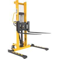Manual Hydraulic Stacker, Hand Pump Operated, 2000 lbs. Capacity, 63" Max Lift Sidevic Inc.