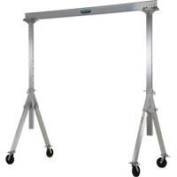 Grue-portique ajustable en aluminium, 8' lo, Capacit&eacute; 2000 lb (1 tonne) Sidevic Inc.